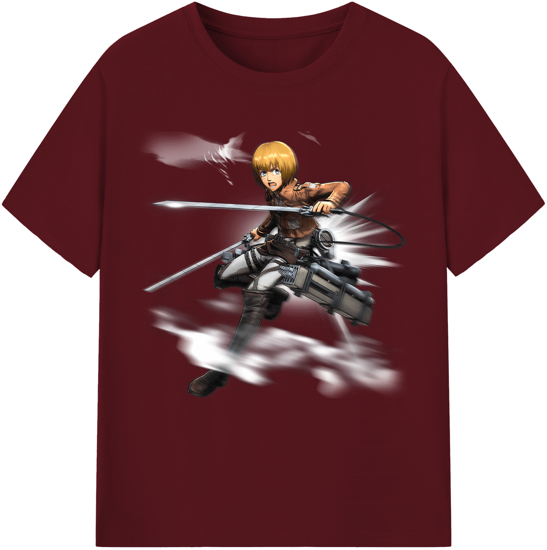 （画像用） 進撃の巨人 アルミン·アルレルト Attack on Titan Armin Arlert 綿100％半袖Tシャツ（フロントプリント）